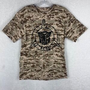 Universal Studios‎ Transformers Camo T-Shirt Graphic Print Short Sleeve M